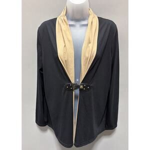 Krazy Kat Woman’s Cardigan Size Buckle Front Long Sleeve New